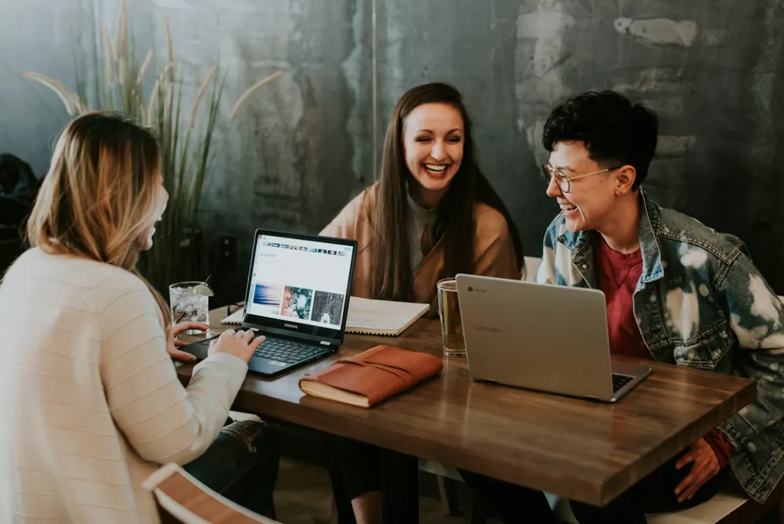 Technology team collaboration in a modern workspace