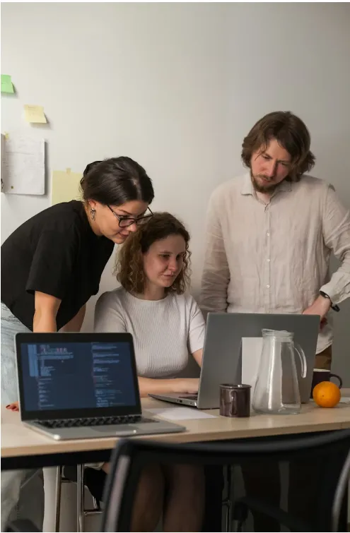 Technology recruitment professionals collaborating